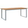 vidaXL Garten Essgruppe 9 pcs Grau Massivholz Akazie