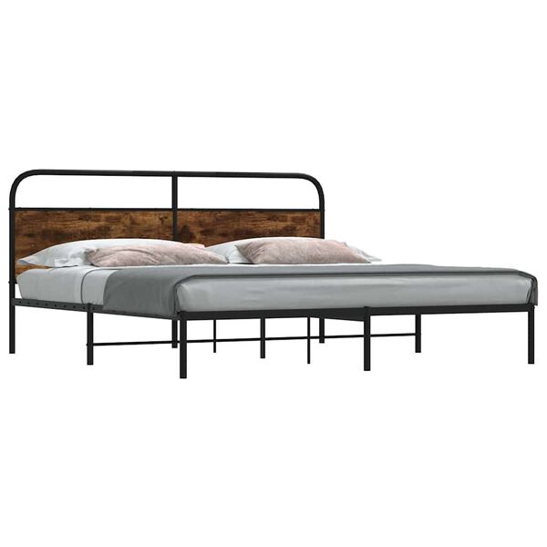 vidaXL Metallbett ohne Matratze R&auml;uchereiche 200x200 cm
