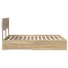 vidaXL Bettrahmen mit Kopfteil Sonoma-Eiche 140 x 190 cm Holzwerkstoff