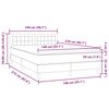 vidaXL Boxspringbett mit Matratze & LED Dunkelgr&uuml;n 140x210 cm Samt