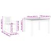 vidaXL Garten Essgruppe 3 pcs Braun Massivholz Akazie
