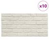 vidaXL 3D-Wandpaneele 10 Stk. Wei&szlig; Backstein-Optik EPS