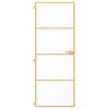 vidaXL Innentür Schlank Golden 76x201,5 cm Hartglas und Aluminium