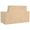 vidaXL Kindersofa 2-Sitzer Creme Weich Pl&uuml;sch