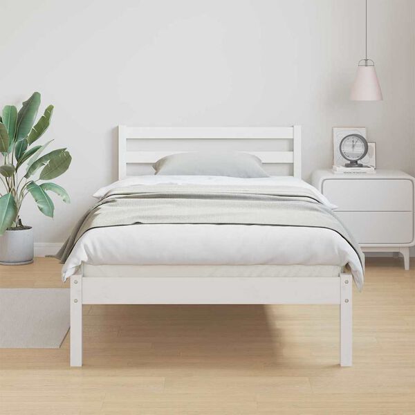 vidaXL Bettrahmen Wei&szlig; 225,5 x 95,5 x 69,5 cm Massivholz Kiefer