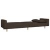 vidaXL Schlafsofa 2-Sitzer mit 2 Kissen Dunkelbraun Stoff