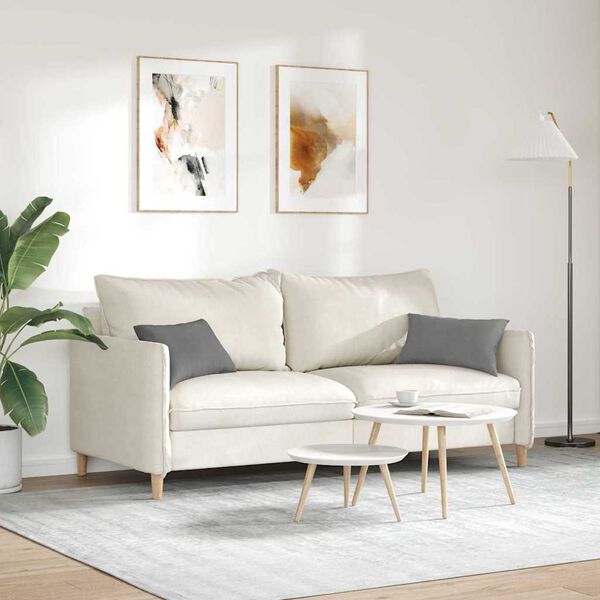 vidaXL Sofakissen 2 St&uuml;ck Dunkelgrau 50 x 30 cm Stoff