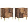 vidaXL Nachttisch 2 stk. Altholz 43 x 34,5 x 48 cm Holzwerkstoff