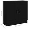 vidaXL B&uuml;cherschrank Schwarz 82,5x30,5x80 cm Holzwerkstoff