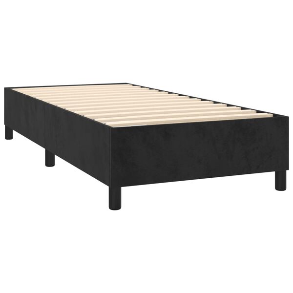 vidaXL Boxspringbettgestell Schwarz 100x200 cm Samt
