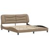 vidaXL Bettgestell ohne Matratze "Hvar" Cappuccino-Braun 180x200 cm Kunstleder