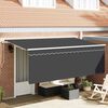 vidaXL Einziehbare Markise Anthrazit 400 x 200 cm Stoff