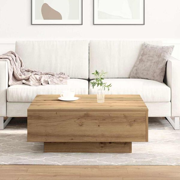 vidaXL Couchtisch Artisan-Eiche 80 x 80 x 31 cm