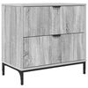 vidaXL Nachttisch Grau Sonoma 63,5 x 36 x 61 cm Holzwerkstoff