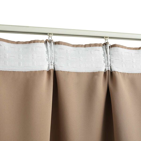 vidaXL Verdunkelungsvorh&auml;nge mit Haken 2 Stk. Taupe 140x175cm