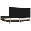 vidaXL Bettgestell mit Kopfteil Schwarz 200 x 200 cm Stoff