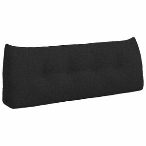 vidaXL R&uuml;cken Kissen Schwarz 120 x 24 x 50 cm Stoff