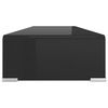 vidaXL TV-Tisch/Bildschirmerh&ouml;hung Glas Schwarz 90x30x13 cm