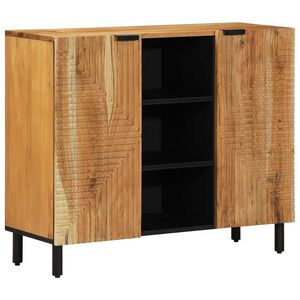 vidaXL Sideboard mit Regal Braun 90 x 33 x 75 cm Massivholz Mango