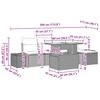 vidaXL Garten-Sofa-Set 6 pcs Schwarz Poly-Rattan