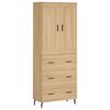 vidaXL Highboard Sonoma-Eiche 69,5x34x180 cm Holzwerkstoff