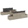 vidaXL Sofa Set 7 stk. Hellgrau Poly-Rattan