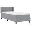 vidaXL Boxspringbett mit Matratze mit Matratze Hellgrau 80 x 200 cm
