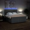 vidaXL Boxspringbett mit Matratze Dunkelgrau 180x200 cm Stoff