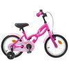 vidaXL Kinderfahrrad 14 Zoll f&uuml;r 3-5 Jahre alt Dunkelrosa