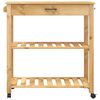 vidaXL K&uuml;chenwagen MONZA 84x40x88,5 cm Massivholz Kiefer