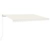 vidaXL Markise Manuell Einziehbar 400x350 cm Creme