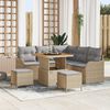 vidaXL Garten-Sofa-Set 8 pcs Beige Poly-Rattan