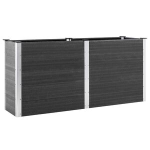 vidaXL Garten-Hochbeet 200x50x91 cm WPC Grau