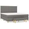vidaXL Boxspringbett mit Matratze Dunkelgrau 180x200 cm Stoff