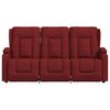 vidaXL 3-Sitzer Massagesessel mit Getränkehalter Weinrot Stoff