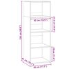 vidaXL Highboard Braun Eichen-Optik 45x41x124 cm Holzwerkstoff