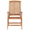 vidaXL Verstellbare Gartenst&uuml;hle mit Auflagen 8 Stk. Massivholz Teak