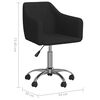 vidaXL Esszimmerst&uuml;hle 4 Stk. Drehbar Schwarz Stoff