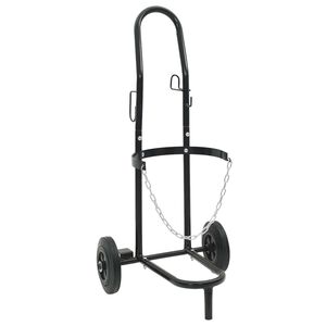vidaXL Handwagen Schwarz und Rot 49 x 49 x 101 cm Stahl