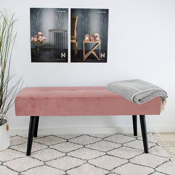 House Nordic Sitzbank Lyla 35x100x44 cm Rosa