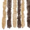 vidaXL Fliegenvorhang Dunkelbraun und Beige 56x200 cm Chenille
