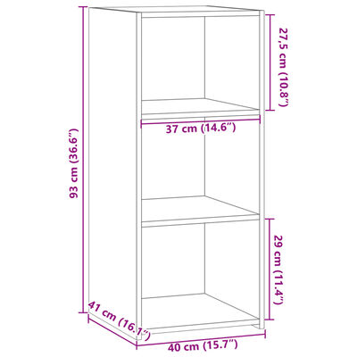 vidaXL Sideboard Räuchereiche 40x41x93 cm Holzwerkstoff