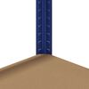 vidaXL Lagerregal mit 5 B&ouml;den Blau Stahl & Holzwerkstoff