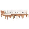 vidaXL Gartensofa-set 4 stk. Braun und Creme