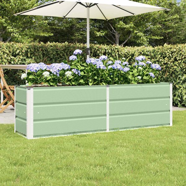 vidaXL Pflanzk&uuml;bel Gr&uuml;n 160 x 40 x 45 cm Stahl