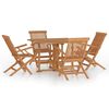 vidaXL 5-tlg. Garten-Essgruppe Klappbar Massivholz Teak