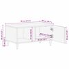 vidaXL Couchtisch mit T&uuml;r Hellbraun 80 x 50 x 40 cm Massivholz Akazie