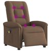vidaXL Massagesessel Elektrisch Braun Stoff