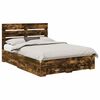 vidaXL Bettrahmen Ger&auml;ucherte Eiche 140 x 190 cm Holzwerkstoff