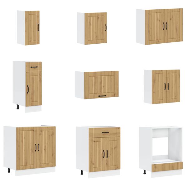 vidaXL Küchenschrank Lucca 2 pcs Braun 80 x 46 x 81.5 cm Holzwerkstoff
